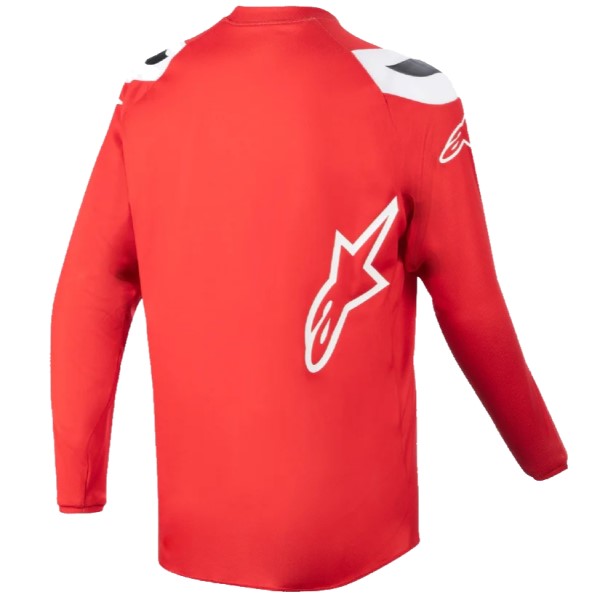 Chandail de Motocross Racer Narin Junior Alpinestars rouge et blanc, de dos