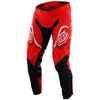 Pantalon de Motocross SE Pro Radian Troy Lee Designs rouge et blanc, de face