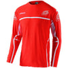 Chandail de Motocross SE Ultra Lines Troy Lee Designs rouge et blanc, de face