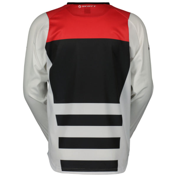 Chandail de Motocross Evo Race Scott noir blanc et rouge, de dos