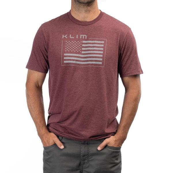T-Shirt Patriot Klim Flag Tri-blend Klim rouge et gris