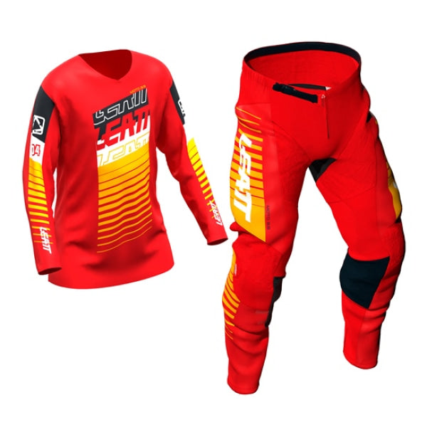 Ensemble de Motocross Ride 3.5 Enfant Leatt rouge et jaune