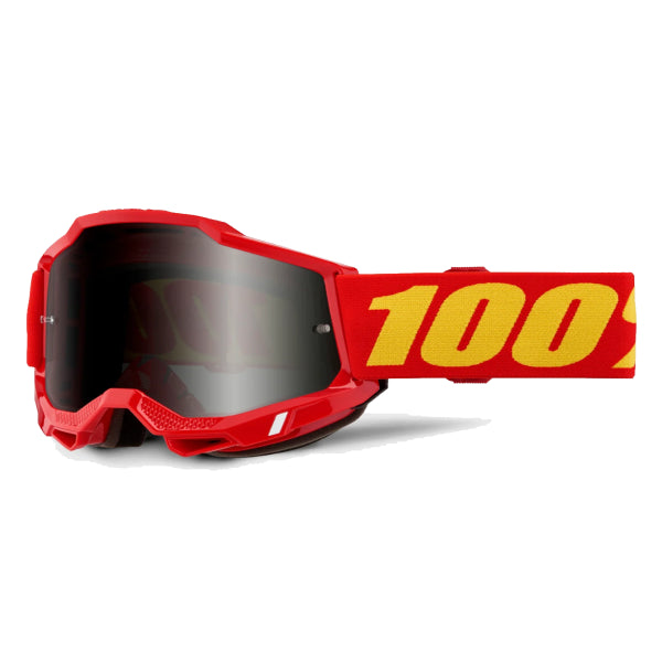 Lunettes de Motocross Accuri 2 Sand Lentille Fumée 100% rouge et jaune