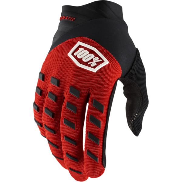 Gants de Motocross Airmatic Enfant 100% rouge et noir