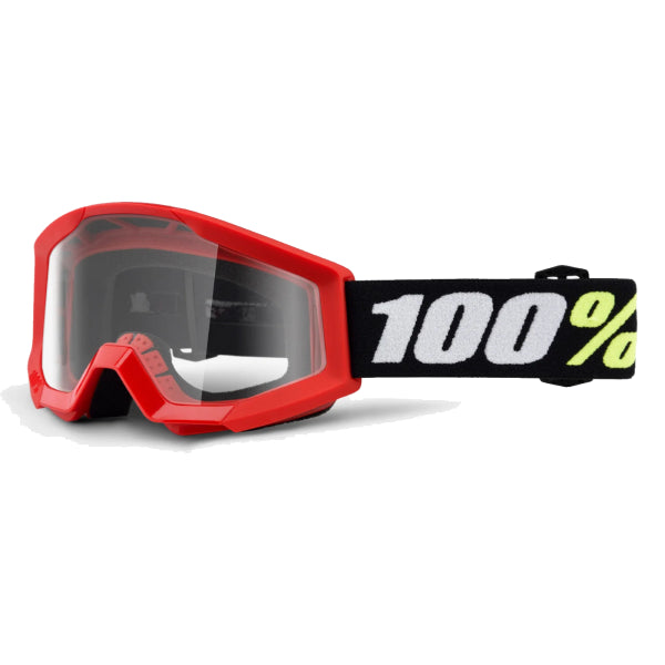 Lunettes de Motocross Strata Lentille Claire Enfant 100% rouge et noir