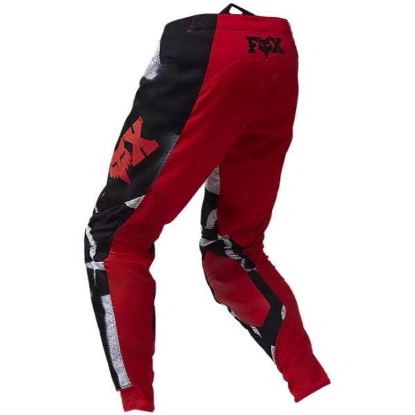 Pantalon de Motocross 360 Seventy4 Fox noir et rouge, de dos