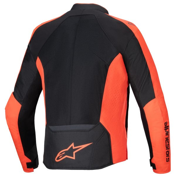 Manteau de Moto Viper Air V4 Alpinestars rouge et noir, de dos