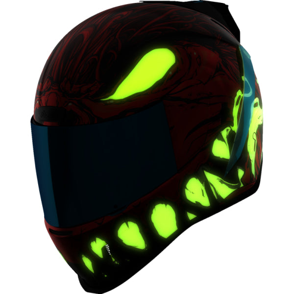 Casque Intégral de Moto Airform MIPS Manik'RR Rouge Fluorescent incliné de face