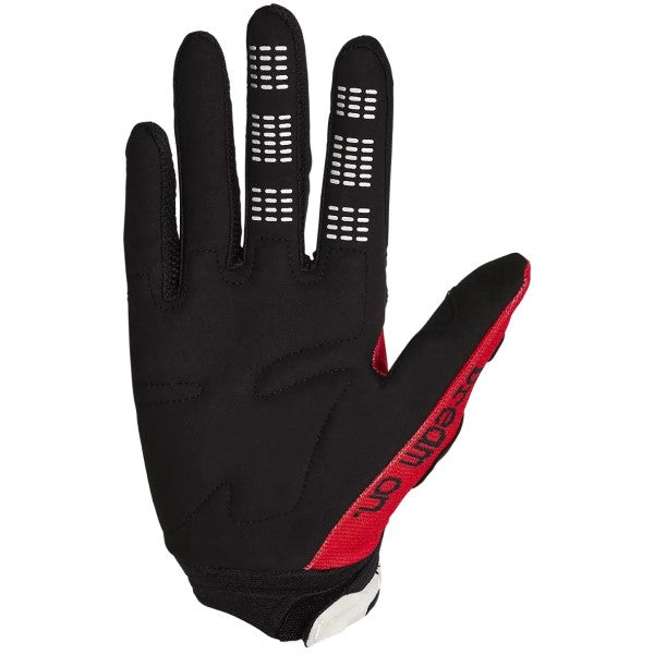 Gants de Motocross 180 Race Spec Fox rouge, paume