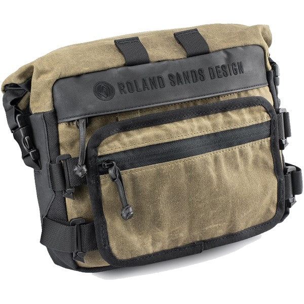 Sac de Guidon Roam Kaki incliné de face