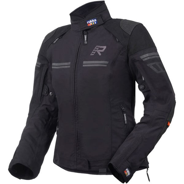 Manteau de Moto Armatou-R Femme Noir côté devant