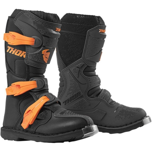 Bottes de Motocross Blitz XP Junior Orange/Noir en paire