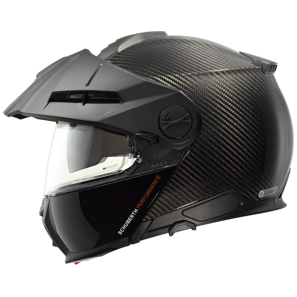 Casque de Moto Modulaire E2 Carbon Schuberth Noir Lustré, de coté