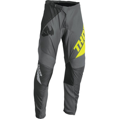 Pantalon de Motocross Sector Edge Junior gris vert, de face