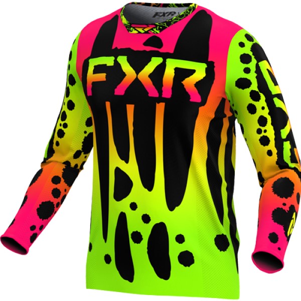 Chandail de Motocross Podium Vert/Rose