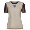 Maillot de Vélo Defend Park Femme/Fox/beige, de  face, manches courtes