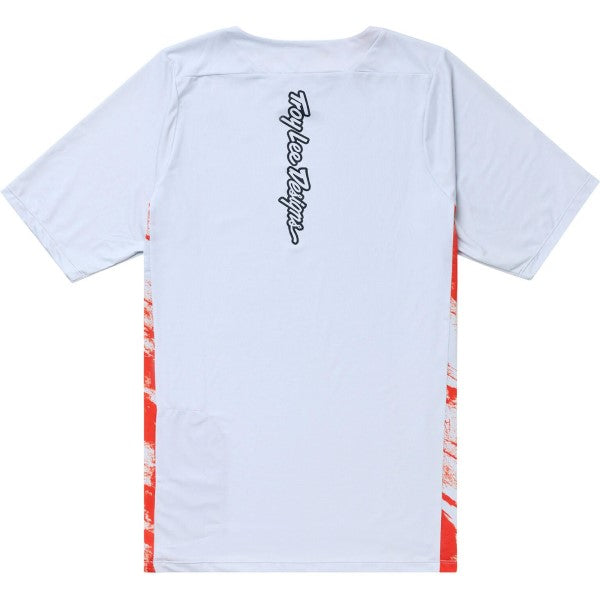 Chandail de vélo Skyline Elemental Manches Courtes/Troy lee/gris blanc de dos