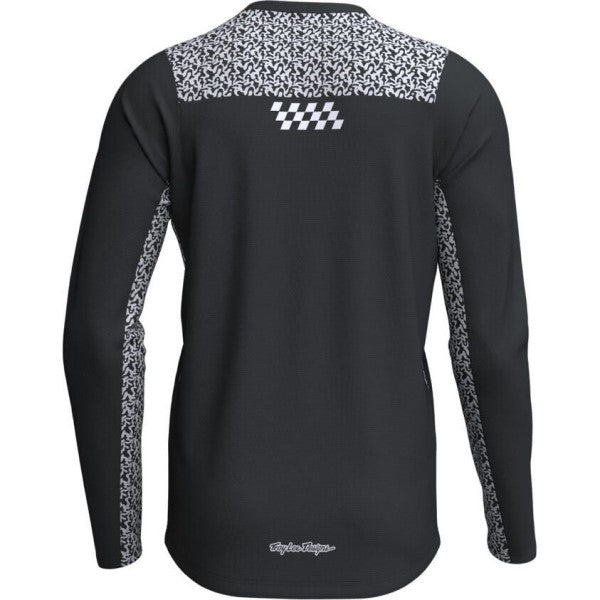 Chandail de vélo Skyline Pro Air Ridgeline/Troy lee/noir carbone de dos