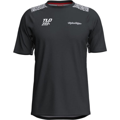 Chandail de vélo Skyline Pro Air Ridgeline Manches Courtes/Troy Lee/Noir Carbonne de face