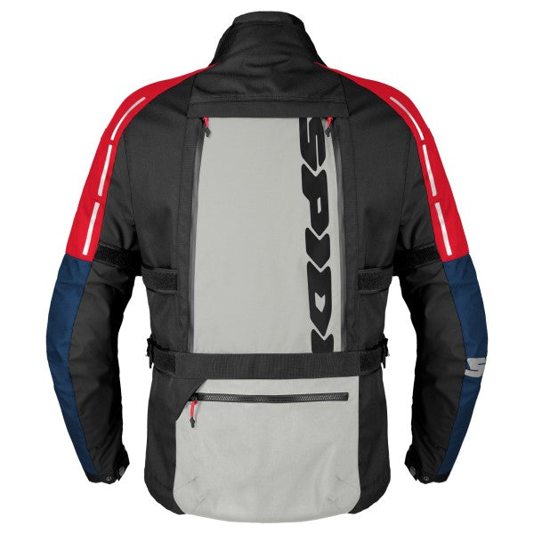 Manteau de Moto 4 Season V3 Bleu/Rouge, Dos