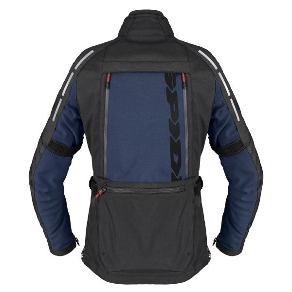 Manteau de Moto 4 Season 3 Femme   Noir/Bleu, Dos