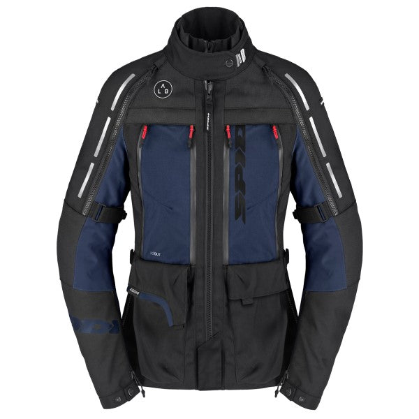 Manteau de Moto 4 Season 3 Femme   Noir/Bleu, de face