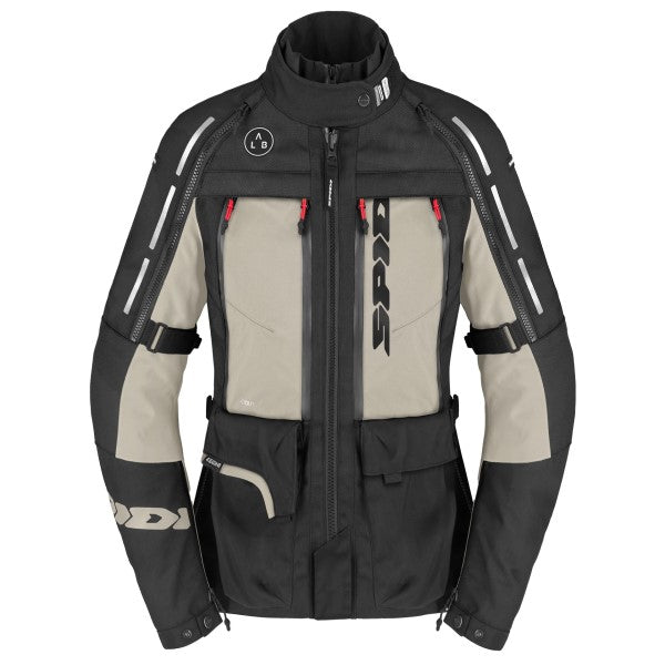 Manteau de Moto 4 Season 3 Femme  Noir Beige, de face