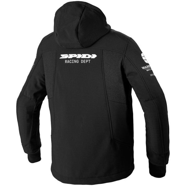 Manteau de Moto Hoodie Armor Evo Rouge/Noir de dos