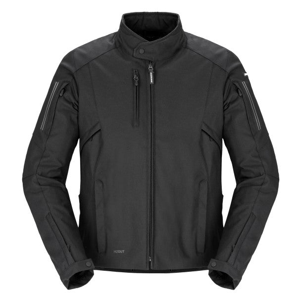 Manteau de Moto Stretch H2Out Noir, de face