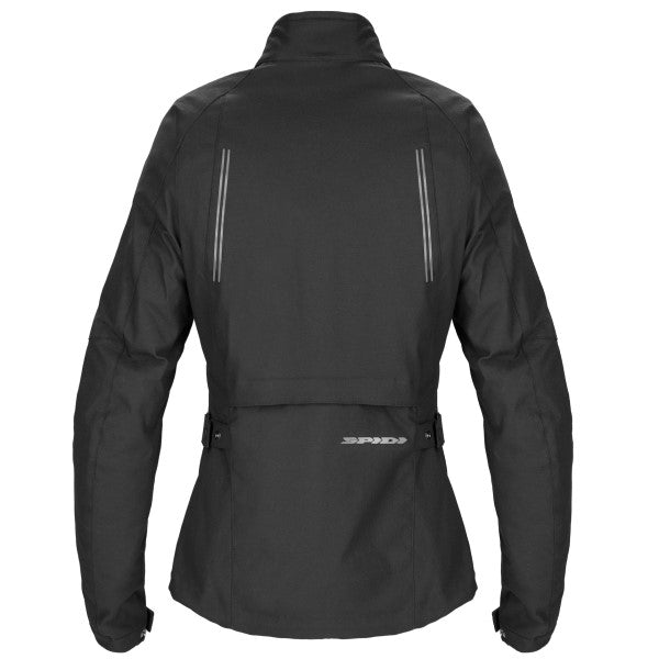 Manteau de Moto Stretch H2Out Noir, de dos
