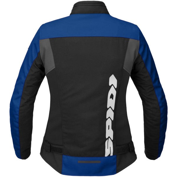 Manteau de Moto Corsa H2Out Femme Noir/Bleu de dos