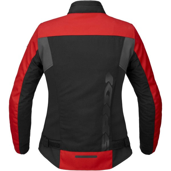 Manteau de Moto Corsa H2Out Femme Noir/Rouge de dos