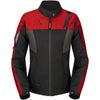 Manteau de Moto Corsa H2Out Femme Noir/Rouge de face