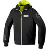 Manteau de Moto Hoodie Armor Evo Jaune/Noir de face