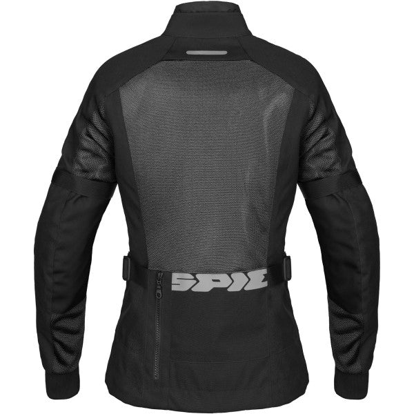 Manteau de Moto Net H2Out Femme Noir de dos