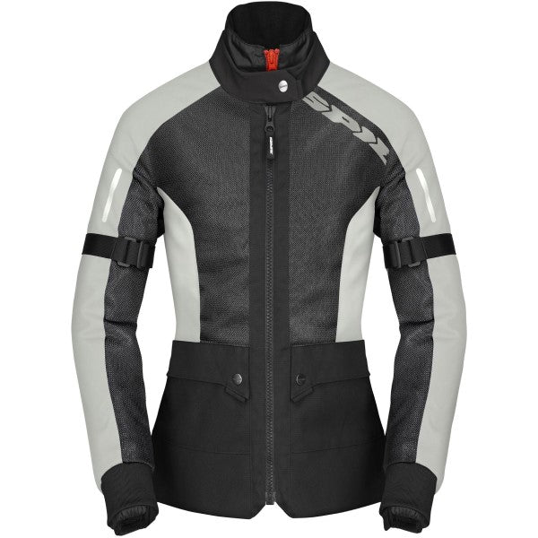 Manteau de Moto Net H2Out Femme Noir/Blanc de face