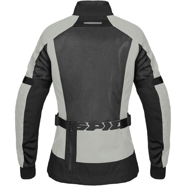 Manteau de Moto Net H2Out Femme Noir/Blanc de dos