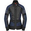 Manteau de Moto Net H2Out Femme Noir/Bleu de face