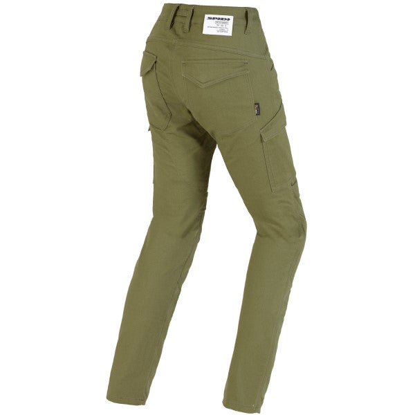 Pantalon de Moto Pathfinder Cargo Femme Vert de dos