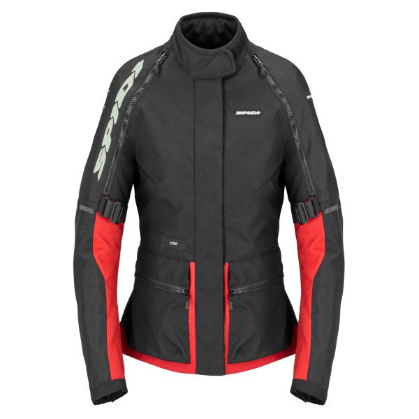 Manteau de Moto Ridemaster Noir/Rouge, de face