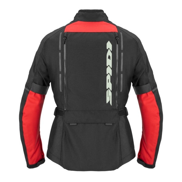 Manteau de Moto Ridemaster Noir/Rouge, Dos