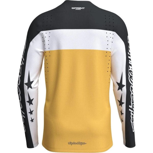 Chandail de vélo Sprint Pro Yo Moto Junior/Troy Lee/ Gris jaune de dos
