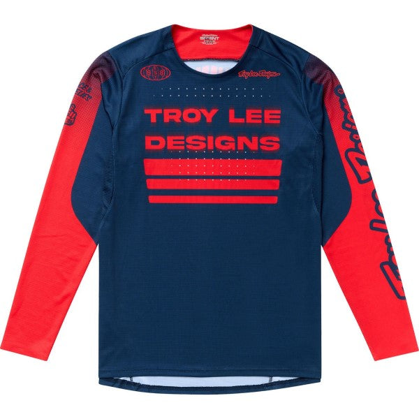 Chandail de vélo Sprint Segment/Troy lee/Bleu rouge de face 
