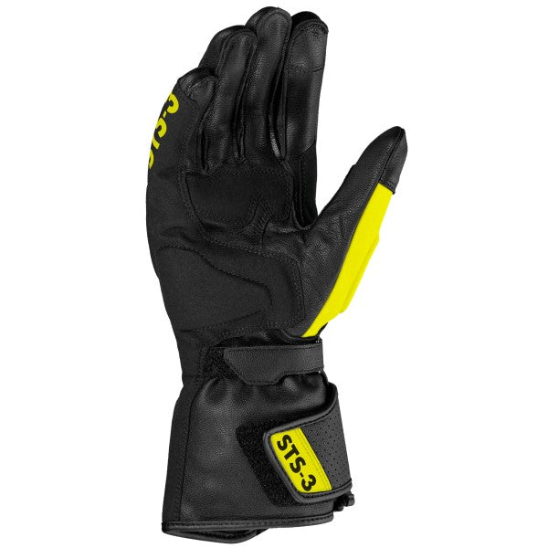 Gants de Moto STS-3 Noir/Haute visibilité, Paume