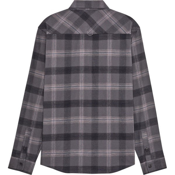 Chemise en Flanelle Survivalist Core Gris Foncé de dos