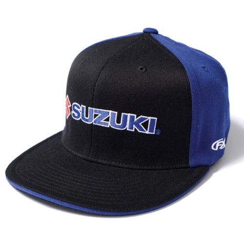 Casquette Suzuki Team Flex-Fit Noir/Bleu Gauche