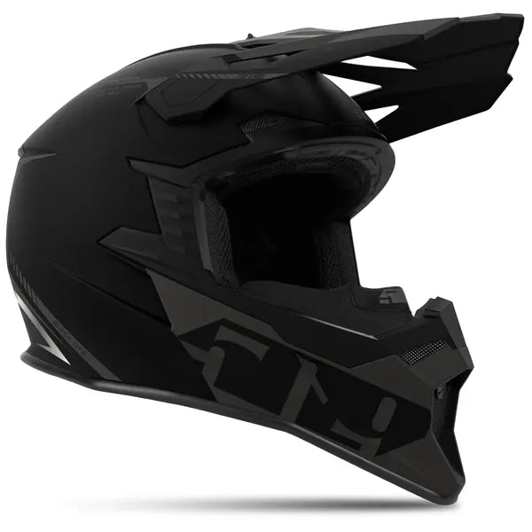 Casque Intégral de Motoneige Tactical 3.1 MTN Noir, Incliné côté droit
