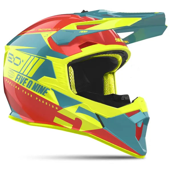 Casque Intégral de Motoneige Tactical 3.1 MTN Rouge/Jaune, côté droit