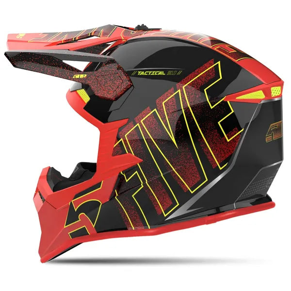Casque Intégral de Motoneige Tactical 3.1 TR Rouge, de dos