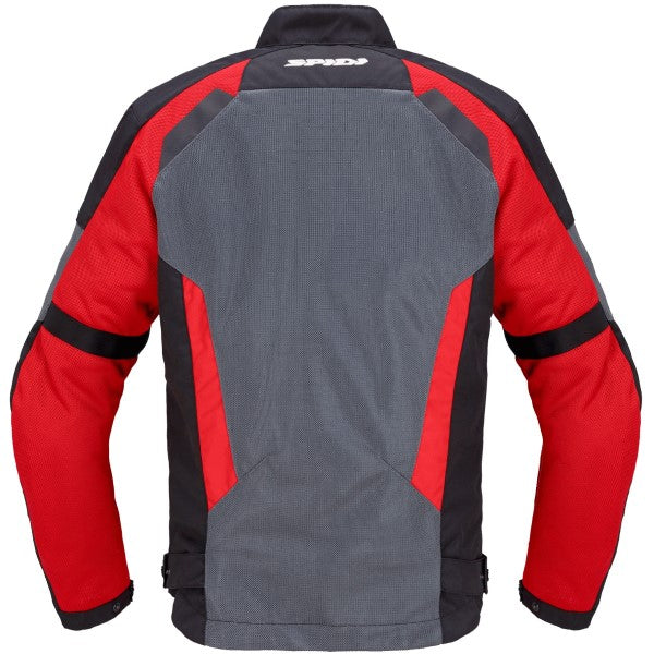 Manteau de Moto Tek Net Rouge côté dos